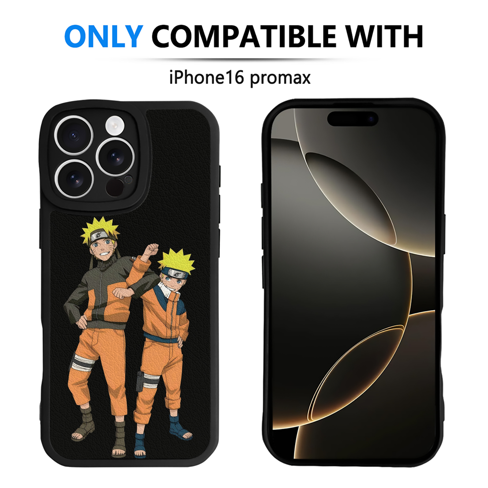 （画像用） NARUTO -ナルト- うずまき ナルト Uzumaki Naruto 【iPhone 16シリーズ対応】シリコンスマホケース（レザー調） 材質：シリコン